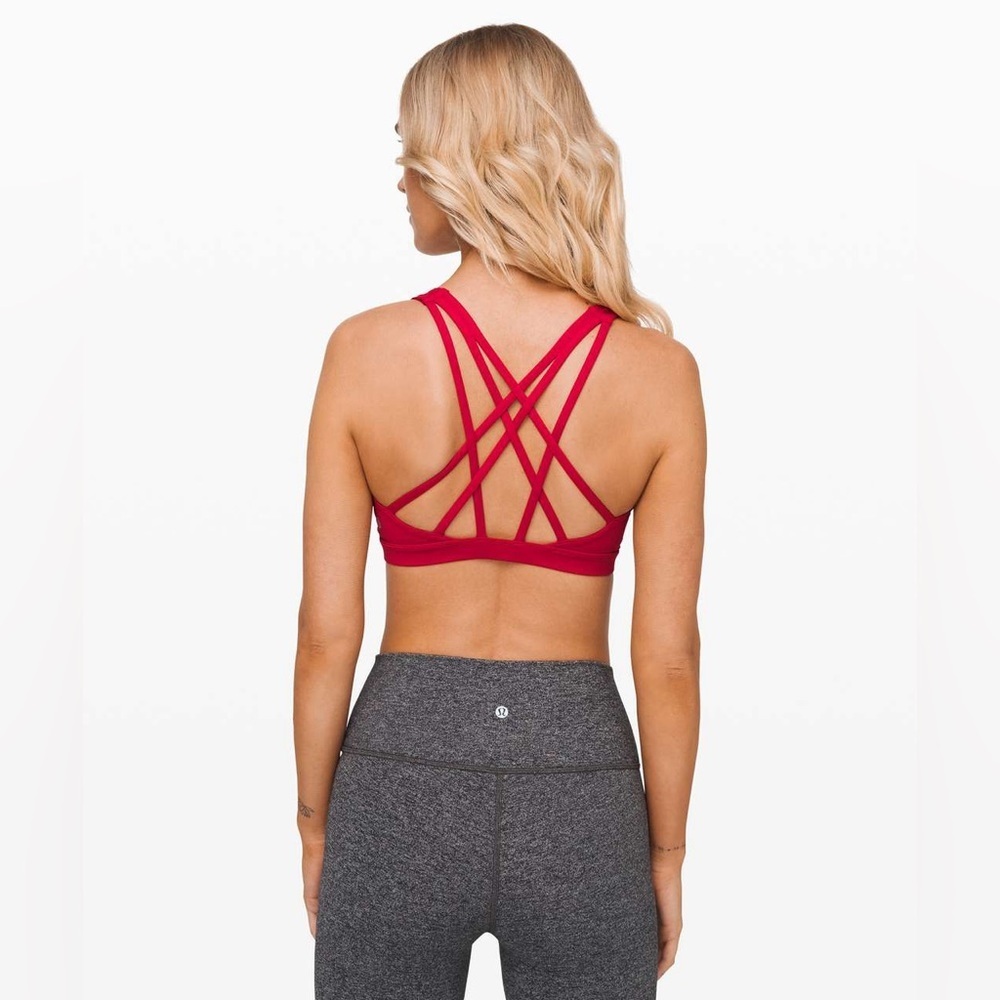 Lululemon Athletica Red Strappy Sports Bra